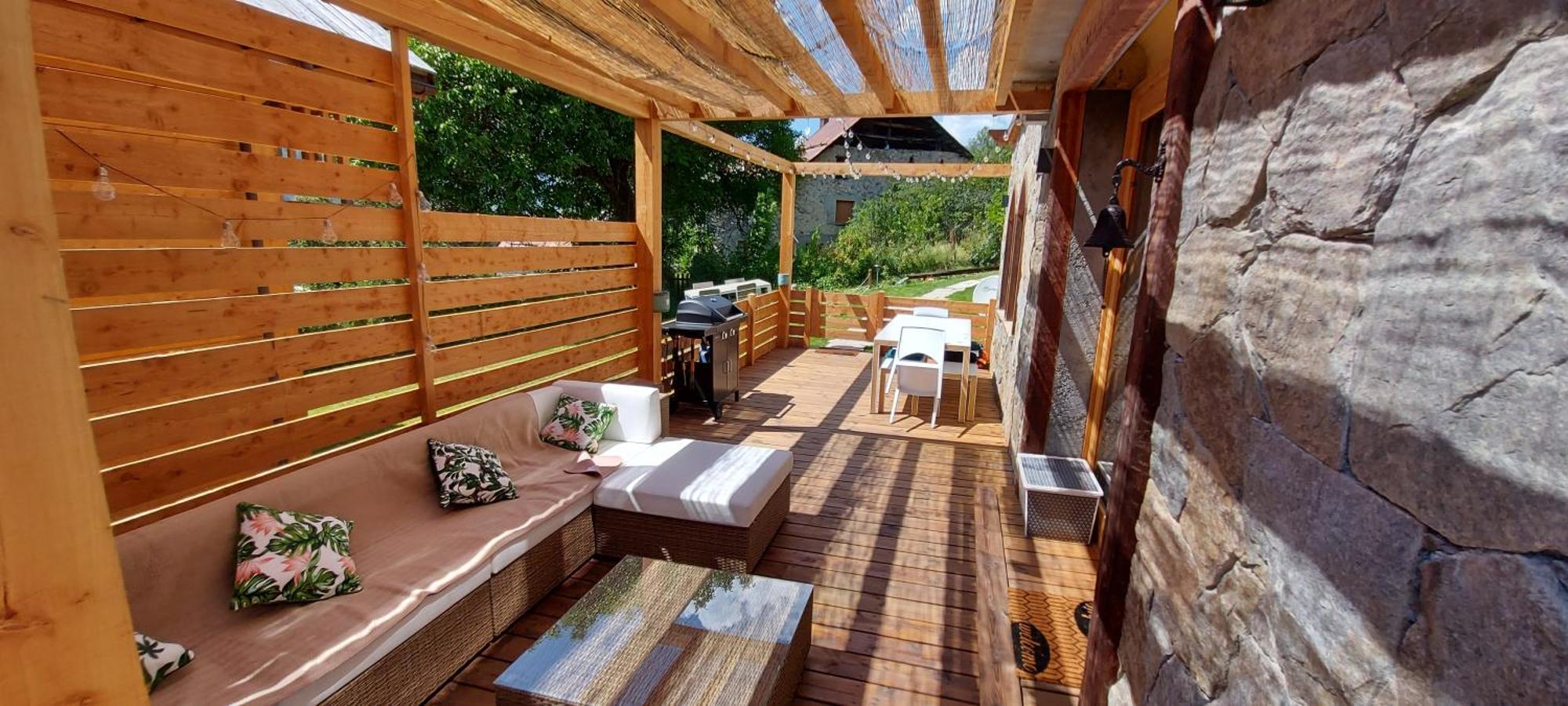 Chalet Serre Cambeou Piscine&Spa Saint-Chaffrey Exterior foto