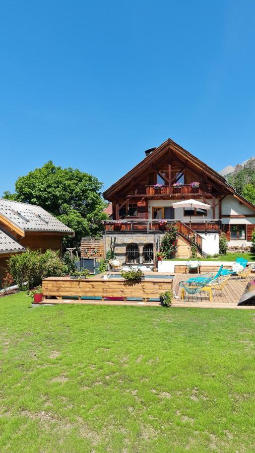 Chalet Serre Cambeou Piscine&Spa Saint-Chaffrey Exterior foto